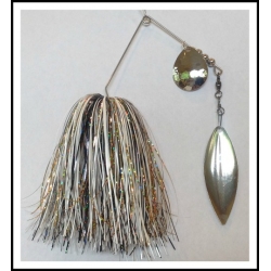 Spinnerbait - Snow White 3/4 oz. .051 Wire Snow White, holo black, holo gold